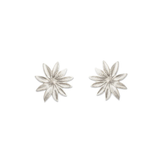 Dahlia Mini Silver Earrings